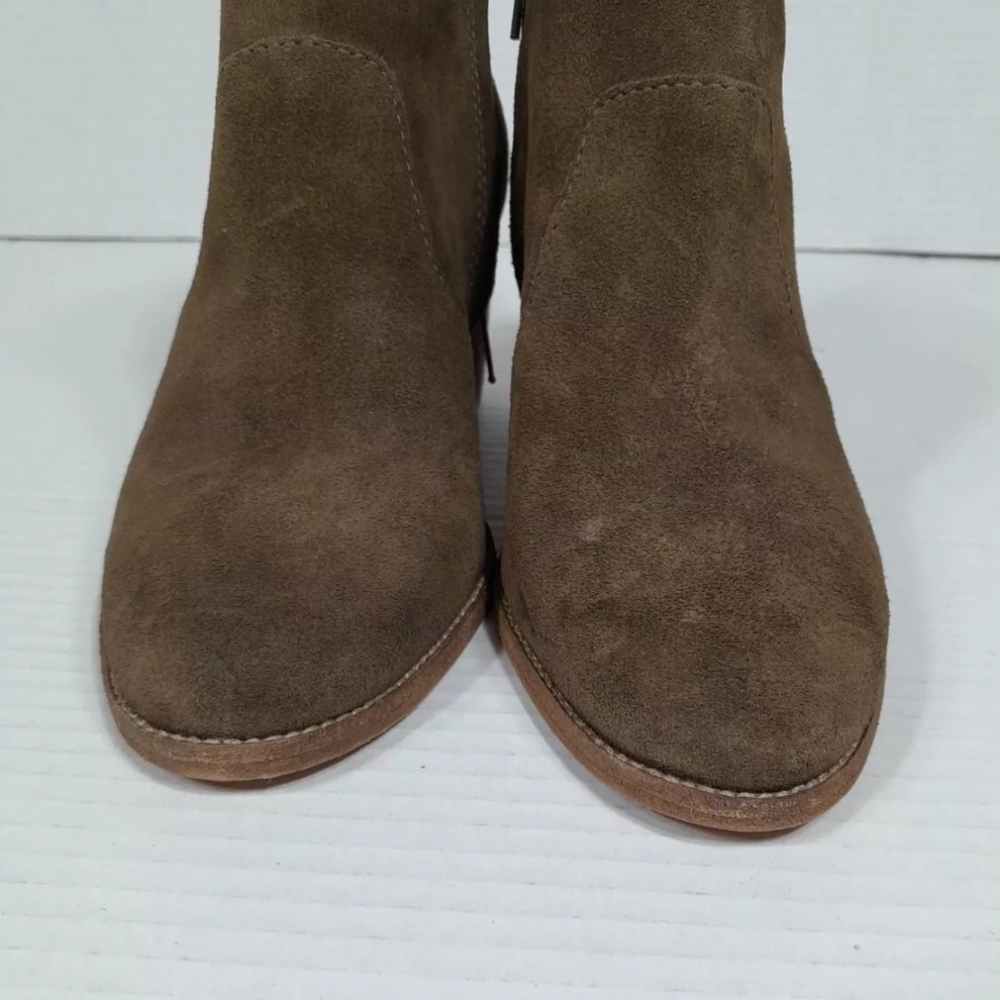 Madewell The‎ Brenner Boot  Chelsea Block Heel Brown Suede Ankle Women Sz 7.5 - Picture 6 of 9